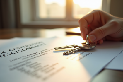 Clés d appartement modernes sur un contrat de location