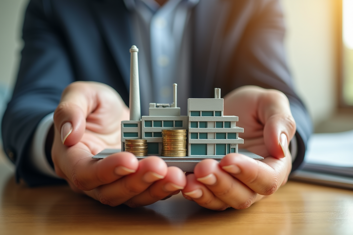 Mains tenant une miniature d